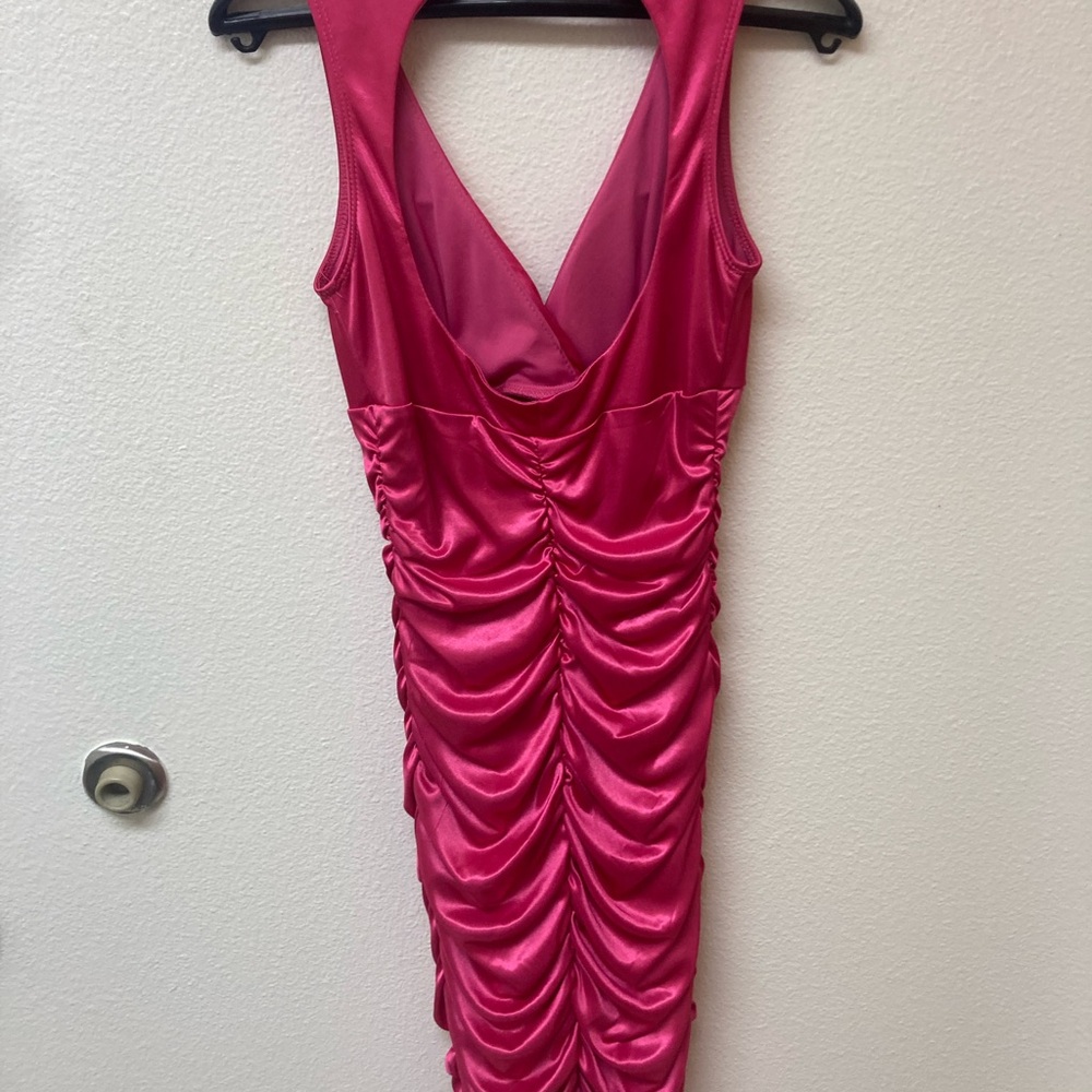 Ruby Rox Shocking Punk Ruched Cocktail Dress (S) - image 5